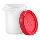 SCREW TOP BUCKET - 5 GALLON, RED LID, S-13652R