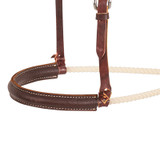 SINGLE ROPE NOSEBAND WITH HARNESS COVER, CHOCOLATE