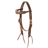 BROWBAND HEADSTALL WITH DARK FRAMED DIAMOND TOOLING, HB23CHSTA