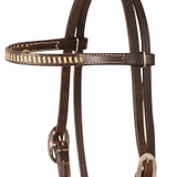 BROWBAND HEADSTALL WITH RAWHIDE LACING
