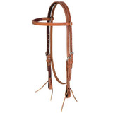 WORKING TACK HEADSTALL, SLIDING EAR, COPPER FLOWER DESIGNER BUCKLE, 10010-01-14