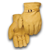 GOLD COWHIDE PULL STRAP GLOVE