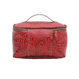 RUBY TOOLED SHAVING KIT BAG, 6"H x 11"W x 6"D