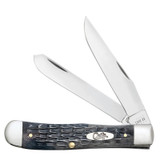 KNIFE #58410 POCKET WORN GRAY BONE CRANDALL JIG TRAPPER