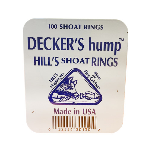 DECKER'S HUMP HILL'S SHOAT RINGS, 100PK