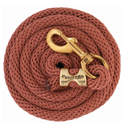 5/8" x 10' POLY LEAD ROPE WITH SOLID BRASS 225 SNAP, SOLID COLOR