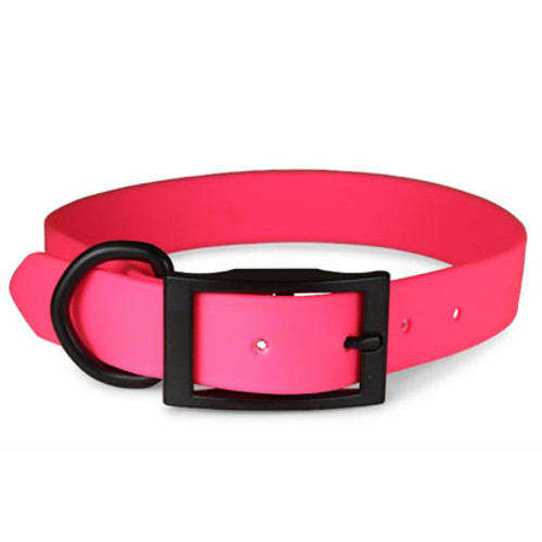 METAL BUCKLE ALL WEATHER CARNIVAL 
 DOG COLLAR, LEATHER BROTHERS