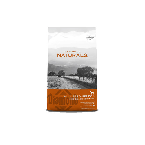 DIAMOND NATURALS, ADULT DOG CHICKEN MEAL & RICE FORMULA 40#