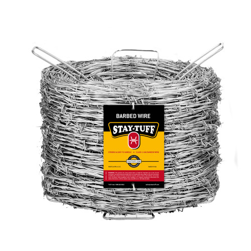 BARBED WIRE STAY-TUFF 12.5GA 2PT, LOW CARBON BARBED WIRE, CLASS 1
