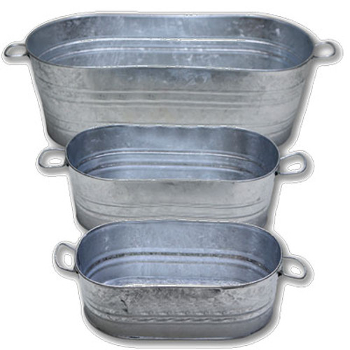 WASH TUB-OVAL, HOT-DIP