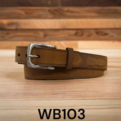 LEATHER BELT, PLAIN , LIGHT BROWN