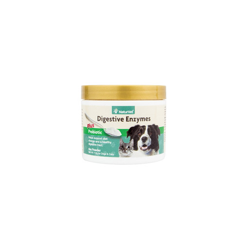 NATURVET, DIGESTIVE ENZYMES POWDER WITH PRE & PROBIOTICS, FOR DOG AND CAT 4oz