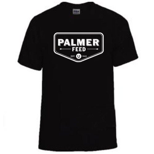 PALMER'S CHEVRON LOGO T-SHIRT, BLACK