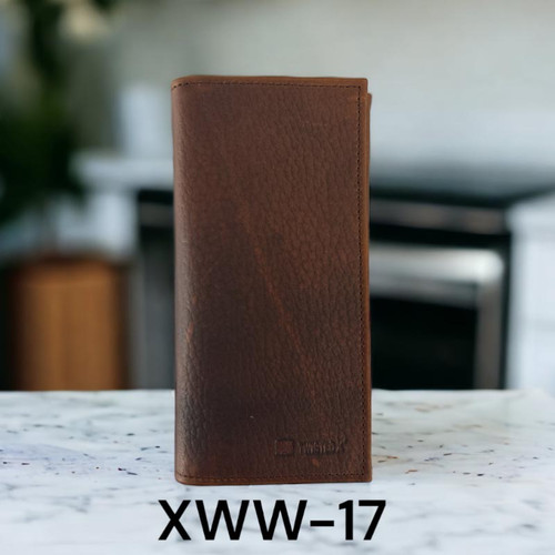 TWISTED X WALLET, RODEO, LEATHER PEBBLED BROWN