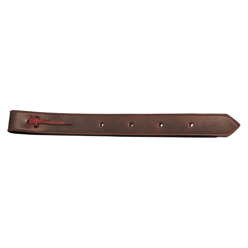 DOUBLED AND STITCHED SKIRTING LEATHER OFF BILLET 1 3/4"x39" DARK CHOCOLATE