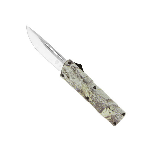 KNIFE COBRATEC WOODLAND LIGHTWEIGHT CAMO, DROP NOT SERATED, COBRATEC  KNIVES