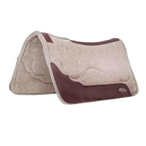 100% WOOL FELT SADDLE PAD WITH GEL INSERT & MERINO WOOL FLEECE LINER 32"X32"