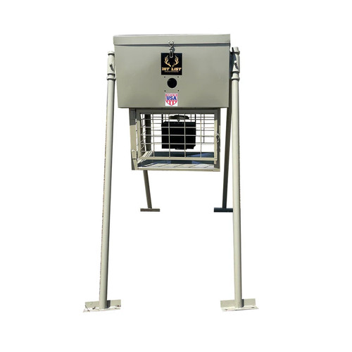 HIT LIST DEER FEEDER STAND & FILL BROADCAST FEEDER 300 LBS (GALV)