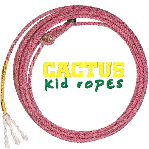 CACTUS KID ROPE, 3-STRAND 100% NYLON, 24', ASSORTED COLLORS