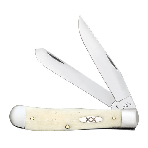 KNIFE #13310 SMOOTH NATURAL BONE TRAPPER