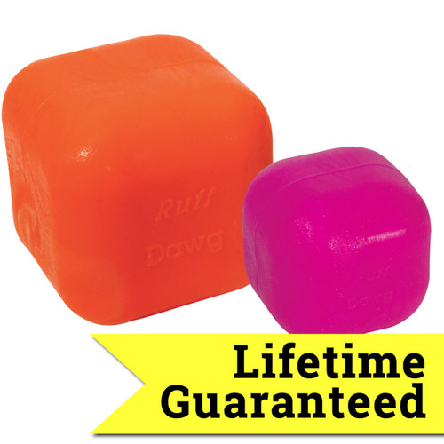 RUFF DAWG CUBE, INDESTRUCTIBLE RETRIEVING TOY, ASSORTED COLORS