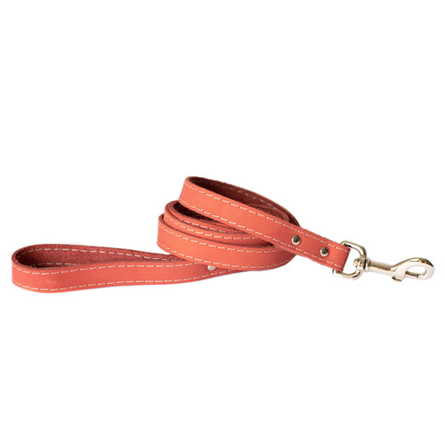 LUXURY LEATHER TRADITIONAL, 6', CORAL LEASH