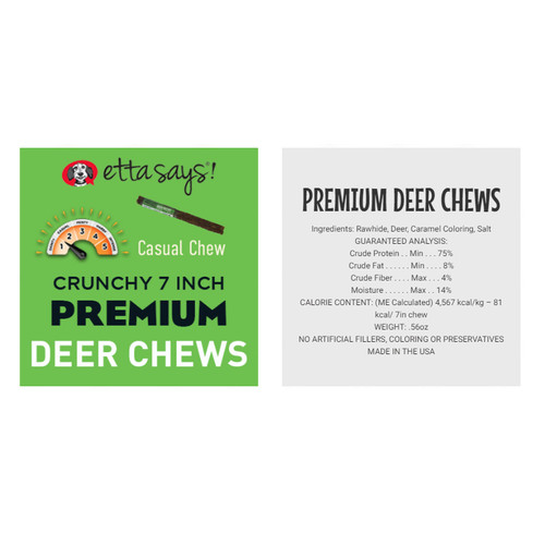 *D PREMIUM CRUNCHY 7" DEER FALAVORED CHEW