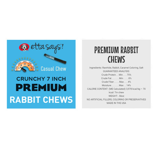*D PREMIUM CRUNCHY 7" RABBIT FALAVORED CHEW