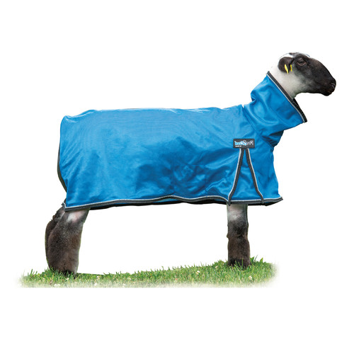 WEAVER PRO-COOL SHEEP BLANKET WITH REFLECTIVE PIPING, MEDIUM, BLUE
