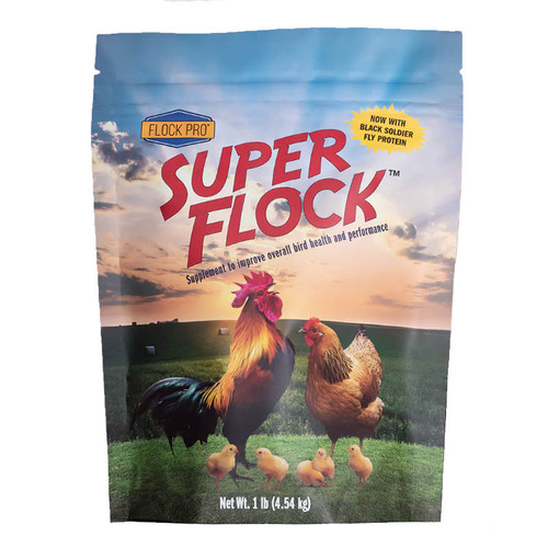 SUPER FLOCK, 16oz, FLOCK PRO, CONTAINS PREBIOTICS, PROBIOTICS, HERBS AND ESSENTIAL OILS TO IMPROVE OVERALL IMMUNE SYSTEM HEALTH