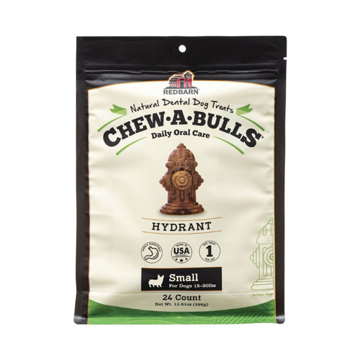 RED BARN CHEW-A-BULLS HYDRANT, SMALL, 24ct