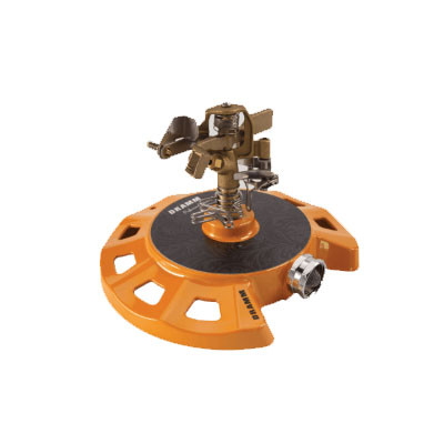 DRAMM COLORSTORM CIRCULAR BASE IMPULSE SPRINKLER, ORANGE