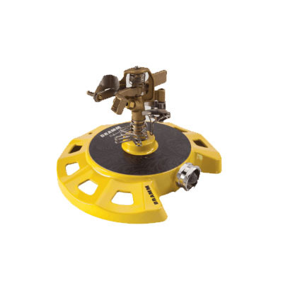 DRAMM COLORSTORM CIRCULAR BASE IMPULSE SPRINKLER, YELLOW