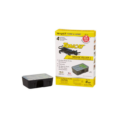 TOMCAT 1PK DISPOSABLE RAT BAIT 4oz X 1 BAIT STATION