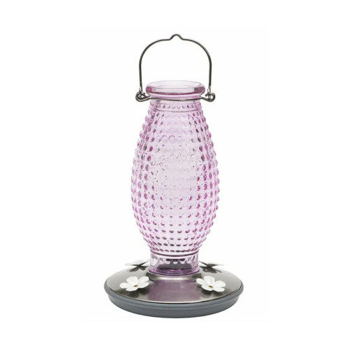 PERKY PET CRANBERRY HOBNAIL VINTAGE HUMMINGBIRD FEEDER 16oz