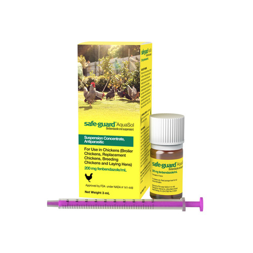 SAFE-GUARD AQUASOL DEWORMER FOR CHICKENS 3ml