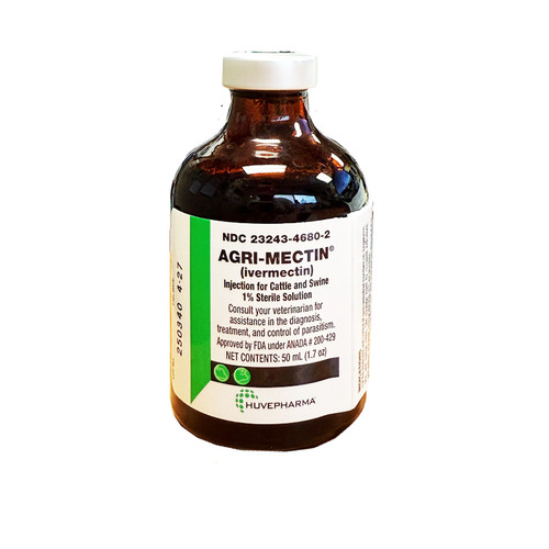 AGRI-MECTIN, IVERMECTIN, INJECTION FOR CATTLE AND SWINE 1% STERILE SOLUTION, HUVEPHARMA