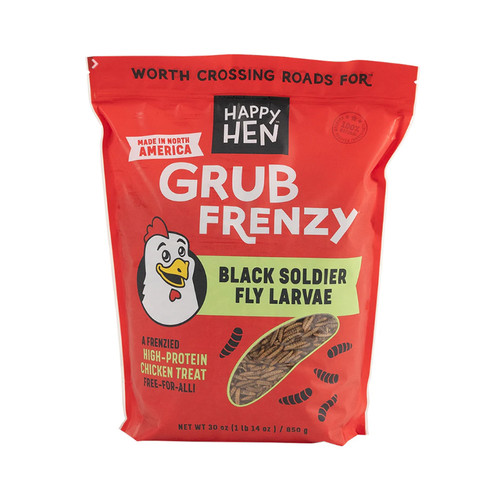 HAPPY HEN GRUB FRENZY 10oz
BLACK SOLDIER FLY LARVAE