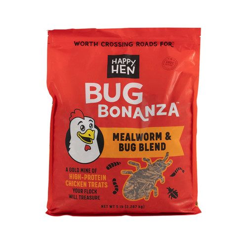 HAPPY HEN BUG BONANZA 5 lbs
MEALWORM & BUG BLEND