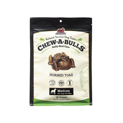 RED BARN CHEW-A-BULLS TOAD, MEDIUM, 12ct RED BARN CHEW-A-BULLS TOAD, MEDIUM, 12ct