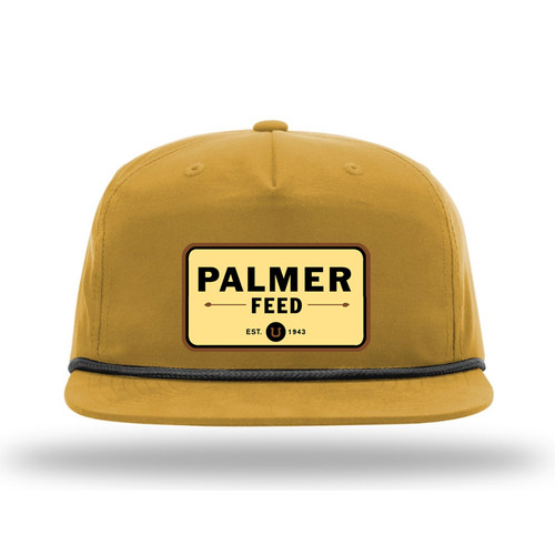 PALMER'S UMPQUA CAP PALMER FEED BISCUIT PATCH, BISCUIT WITH BLACK ROPE