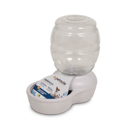 REPLENDISH 2.5 GAL WATERER, PEARL SILVER WHITE, DOG WATERER DO24478