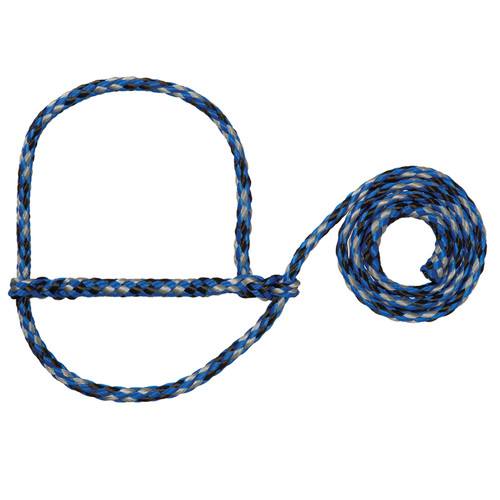 POLY ROPE SHEEP HALTER  BLUE/BLACK/GRAY