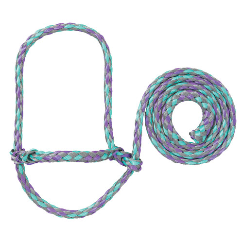 POLY ROPE SHEEP HALTER  GRAY/LAVENDER/MINT