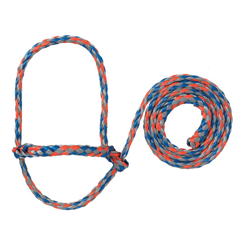 POLY ROPE SHEEP HALTER BLUE/ORANGE/GRAY