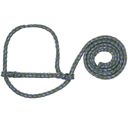 POLY ROPE SHEEP HALTER NAVY/HUNTER GREEN/GRAY