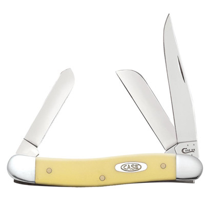 KNIFE #00035 YELLOW SYNTHETIC CS MEDIUM STOCKMAN