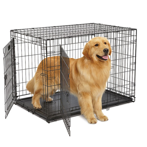 42" CONTOUR DOUBLE DOOR DOG CRATE, MID-WEST