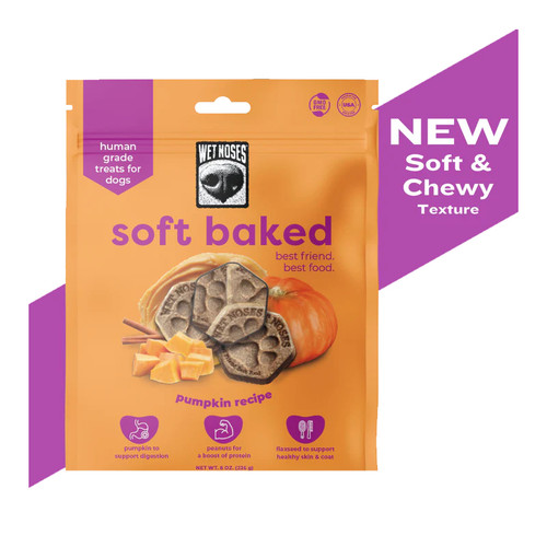 PUMPKIN SOFT BAKED TREATS 8oz, WetNoses