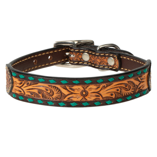 FLORAL BUCKSTITCH COLLAR 1"x23"